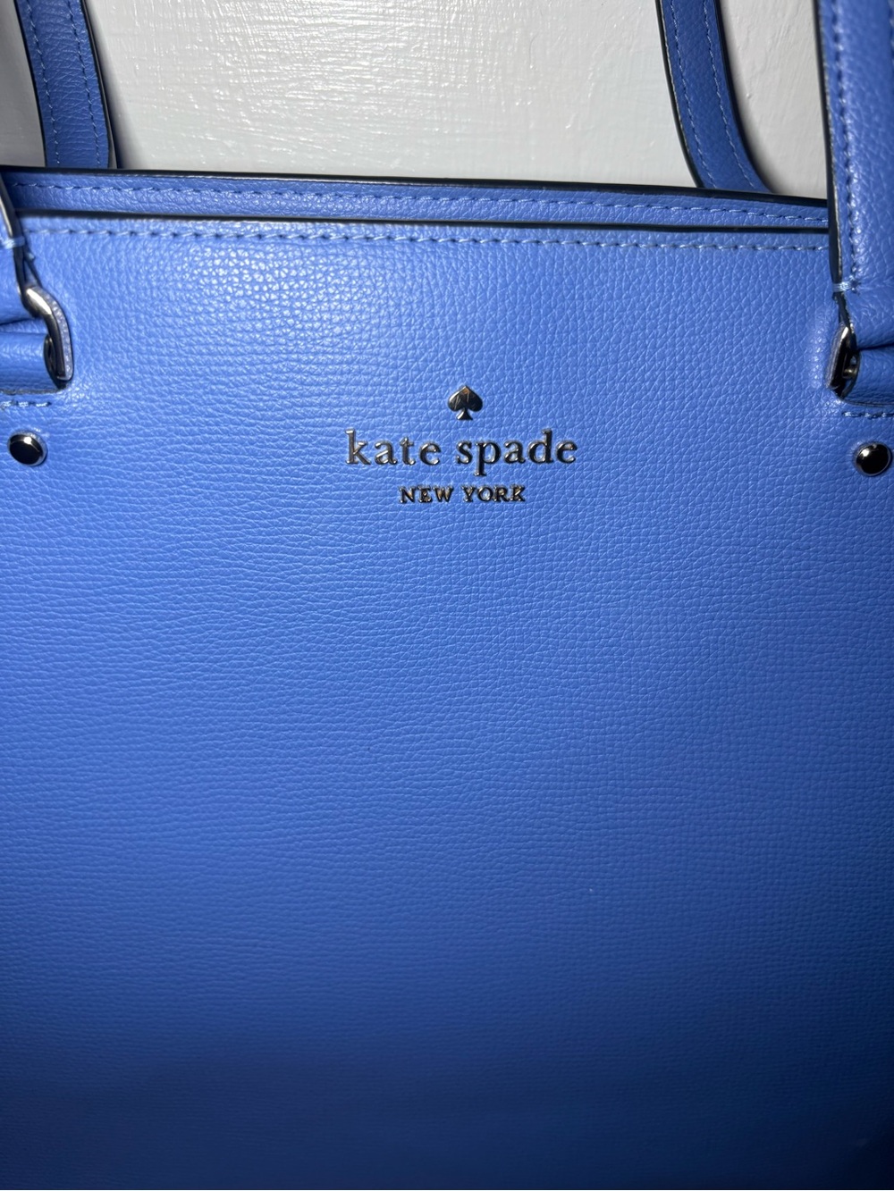 kate spade Large New York cobalt blue pebbled leather tote